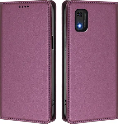 Produktbild von Handyhülle für itel A23 Pro/itel A17/Tecno Pop 5c, Kunstleder Klapphülle Stoßfeste Magnetische Hülle mit Ständer Lila