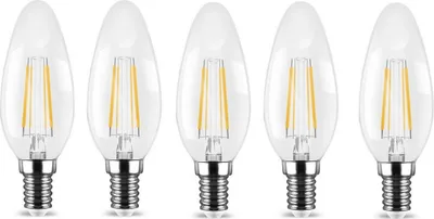 Produktbild von E14 LED Candle Filament Leuchtmittel 4W 400 Lumen 5 Stück Warmweiß