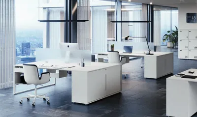Immagine prodotto di Scrivania Scrivania da lavoro Scrivania per computer Scrivania doppia con cassetto