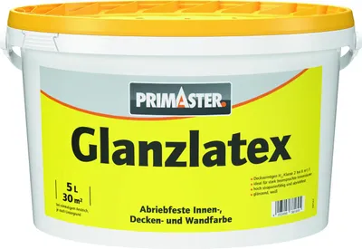 Produktbild von Primaster Glanzlatex glänzend 5 L weiß