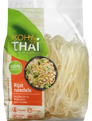 Obrázok produktu pre Koh Thai ryžové rezance 220 g – jemné, autentické thajské ryžové rezance