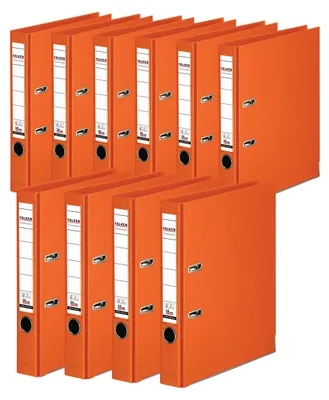 Produktbild von FALKEN 10x Chromocolor Premium-Ordner 5cm schmal DIN A4 orange