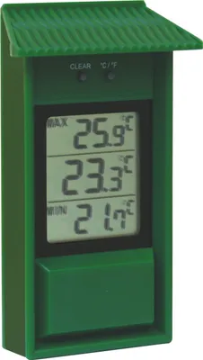 Produktbild von SELVA Max.-Min.-Thermometer für drinnen und draußen, grün