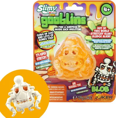 Productafbeelding van Gooblins Slijmmonster - Slijm monster - 100 g - Super rekbaar Slimy Slime - Kneedspeelgoed (3 jaar) - Kleur - Oranje