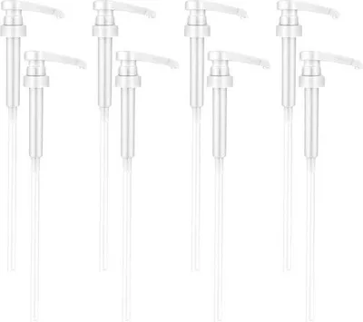 Produktbild von Kaffee-Siropppumpe - 750 ml Siroopflasche - Kaffeezubereiter - Siropppumpen - Kaffeebar - Selbstbedienung - Kaffeesiroppflasche - Tropfenfrei - Weiss