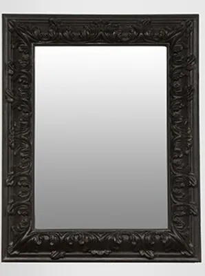 Immagine prodotto di Specchio barocco pomposo rettangolare nero 157 x 124 cm