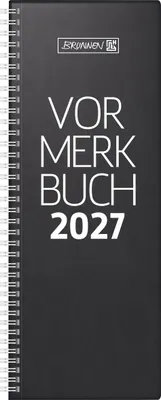 Produktbild von 2027 BRUNNEN Vormerkbuch11x30cm sw 1S/2T WireO