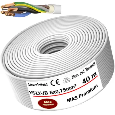 Produktbild von 40m YSLY-JB 5x0,75 Flexibles Ladekabel Steuerkabel Steuerleitung