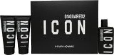 Produktbild von DSquared² Icon Pour Homme Gift Set 100ml EDP + 100ml Shower Gel + 100ml Aftershave Balm