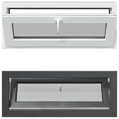 Produktbild von vidaXL Kellerfenster RISOR 110 x 40 cm PVC und Glas Anthrazit