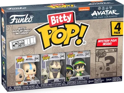 Produktbild von Avatar The Last Airbender - Aang with Momo Appa Toph Bitty Pop! Funko