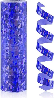 Produktbild von Holografische Luftschlange, dunkelblau, 4 m – Godan