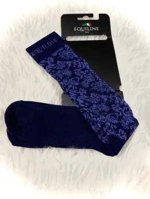 Immagine prodotto di Equiline calzini da equitazione da donna blu con glitter, Eq20_FS_Gr.:35/38