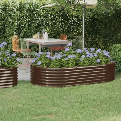 Image de Maison Exclusive - Lit surélevé de jardin Acier galvanisé marron