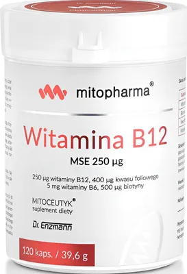 Produktbild von Vitamin B12 MSE 250, Dr. Enzmann 120 Kapseln - Nahrungsergänzungsmittel