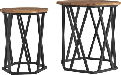 Produktbild von Möbel Beistelltische 2 Stk. Altholz Holzwerkstoff - Couchtische 868265