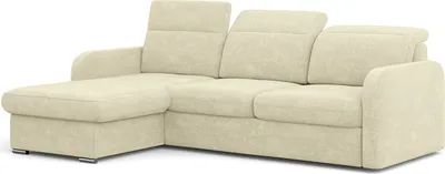 Produktbild von MEBLINI Schlafcouch mit Bettkasten - Ecksofa mit Schlaffunktion - Sofa mit Relaxfunktion und Kopfstützen - Couch L-Form - Eckcouch - Wohnlandschaft - EMERALD - 215x167x84cm - Beige Webstoff