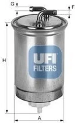 Produktbild von Kraftstofffilter UFI 24.435.00 für HONDA CIVIC VII Hatchback (EU, EP, EV) Filtereinsatz