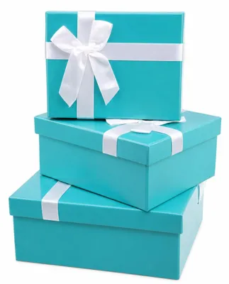 Produktbild von Geschenkboxen 3er Set mit Schleife - Turkis
