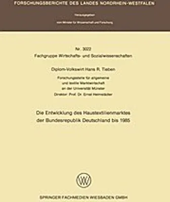 Obrázok produktu pre Die Entwicklung des Haustextilienmarktes der Bundesrepublik Deutschland bis 1985