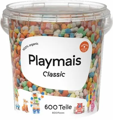 Produktbild von PlayMais Classic 600 Eimer, Bastelset für Kinder, 3 Jahr(e), Mehrfarbig, 600 Stück(e)