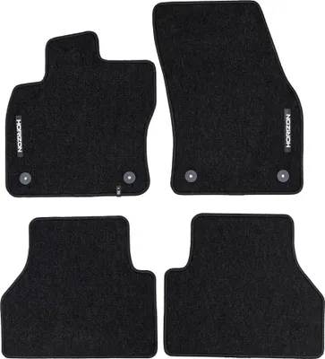 Image de Tapis de Sol de Voiture pour VW Caddy IV California 2022-2025 Velours Noir 4Pcs