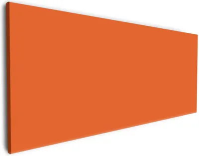 Produktbild von Wallario Premium Leinwandbild Orange in Größe 50 x 125 cm