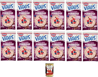 Produktbild von C.Vitalis Porridge mit Haferflocken und leckeren roten Früchten 12x53g+ Italian Gourmet polpa 400g