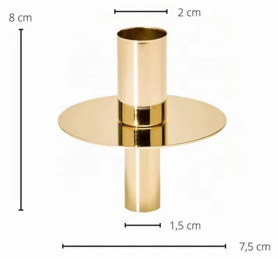 Produktbild von EDZARD Flaschenaufsatz Weinkerze Gold H 8 cm