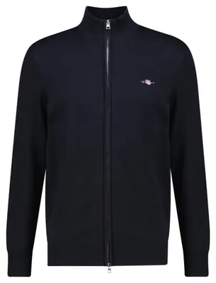 Image de Gilet en maille à fermeture éclair, en coton, pour homme, style décontracté, couleur noire, taille XL (Europe)