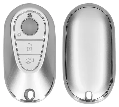 Produktbild von kwmobile Schlüsselhülle für Mercedes Benz 3-Tasten Smart Autoschlüssel Hülle - Autoschlüssel Schlüssel Hülle aus TPU Silikon - Schlüsselschutz Gehäuse