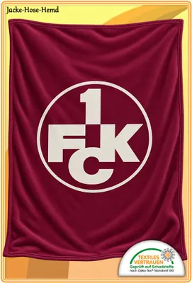 Produktbild von 1. FC Kaiserslautern Decke Fleecedecke Kuscheldecke Logo Rot Gr. 150x200cm