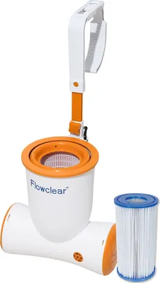 Produktbild von Bestway Flowclear™ Skimatic™ závesný odlučovač/čerpadlo s filtrom 2 574 l/h, 220-240V~/50Hz, transformátor 12V Kl.3, 48W,