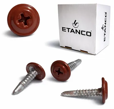 Obrázek produktu pro ETANCO GM-B samovrtné šrouby do ocelových střech, RAL 3011 hnědočervená, 4,2 x 16 mm, 250 ks