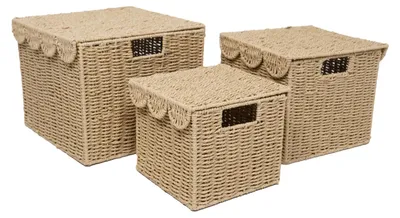 Produktbild von KidsDepot Korb - Tres - 3er Set - Braun | KidsDepot