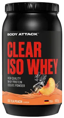Immagine prodotto di Body Attack Clear Iso-Whey 900g Tè freddo alla pesca