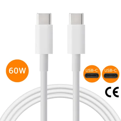 Produktbild von ORSEM 50cm Lade-Datenkabel USB-C auf USB-C Schnellladekabel 60W Apple iPhone Samsung Xiaomi Huawei Synchronisationskabel Verbindungskabel Ladekabel Wß
