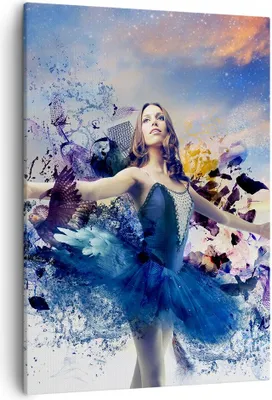 Produktbild von Bild auf Leinwand - Leinwandbild - Einteilig - Ballerina Tänzer Tüll Kleid - 50x70cm - Wand Bild - Wanddeko - Wandbilder - Leinwanddruck - Wanddekoration - Leinwand bilder - Wandbild - PA50x70-2624