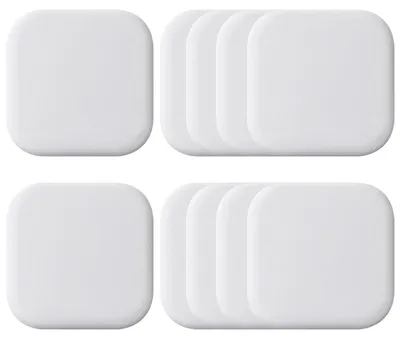 Image de 10 butoirs de porte à fixation murale, protections pour poignées de porte, butoirs de porte, protections murales, aucun perçage nécessaire, autocollants, protection contre les chocs de porte, autocollants en silicone écologiques (blancs)