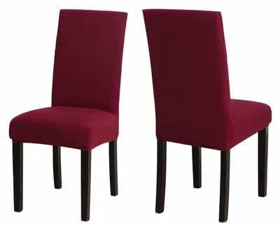 Productafbeelding van Stoelhoes set van 2, rood, stretch, Elasthan, wasbaar, geschikt voor eetkamerstoelen