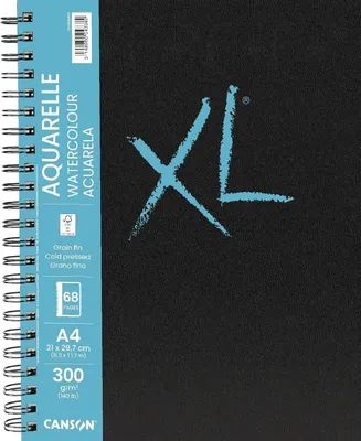 Obrázok produktu pre Canson XL Book, Čierna, Modrá, A4 (210 x 297 mm), 300 g/m², 68 listy