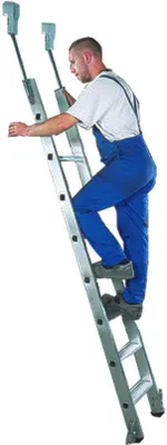 Produktbild von Euroline Premium 30183 Alu-Regalleiter, fahrbar mit 12 Stufen