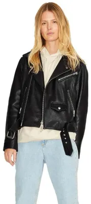 Produktbild von Jack & Jones 12200286_2161_M, Motorradjacke, Uni, Erwachsener, Reißverschluss, Leder, Schwarz