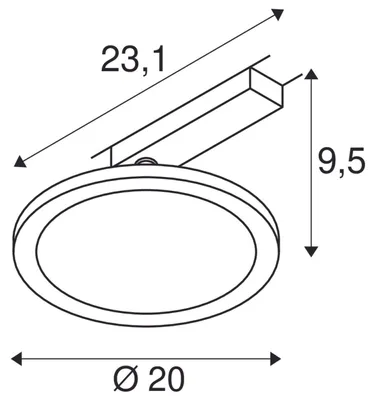 Obrázok produktu pre SLV 1004936 PANEL 200 mm okrúhle stropné interiérové svetlo LED na povrch biela 3000K Ra90