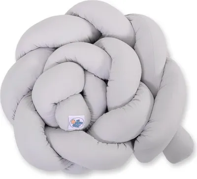 Produktbild von Flätat Schutzpolster für Babybett in Grau Handgefertigte Qualität 180 cm