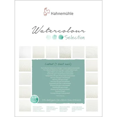 Produktbild von Hahnemühle Aquarell Selection Pad 24 x 32 cm 14 Blatt