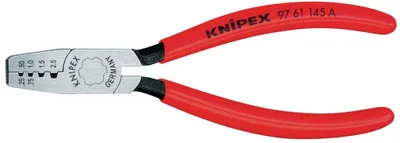 Produktbild von KNIPEX 97 61 145 A Szczypce do zaciskania tulejek kablowych z powłoką z tworzywa sztucznego 145 mm