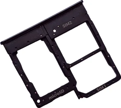 Produktbild von Dual SIM Kartenhalter und Micro-SD Card Fach für Samsung Galaxy A20e, Original Ersatzteil, Schwarz