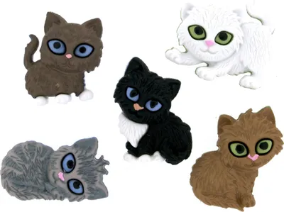 Produktbild von Dress It Up Knöpfe mit Tiermotiven : Katzen Motiv: Katzen