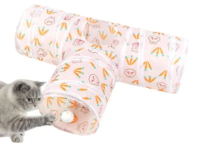 Image de Tunnel pliable pour chats d'intérieur